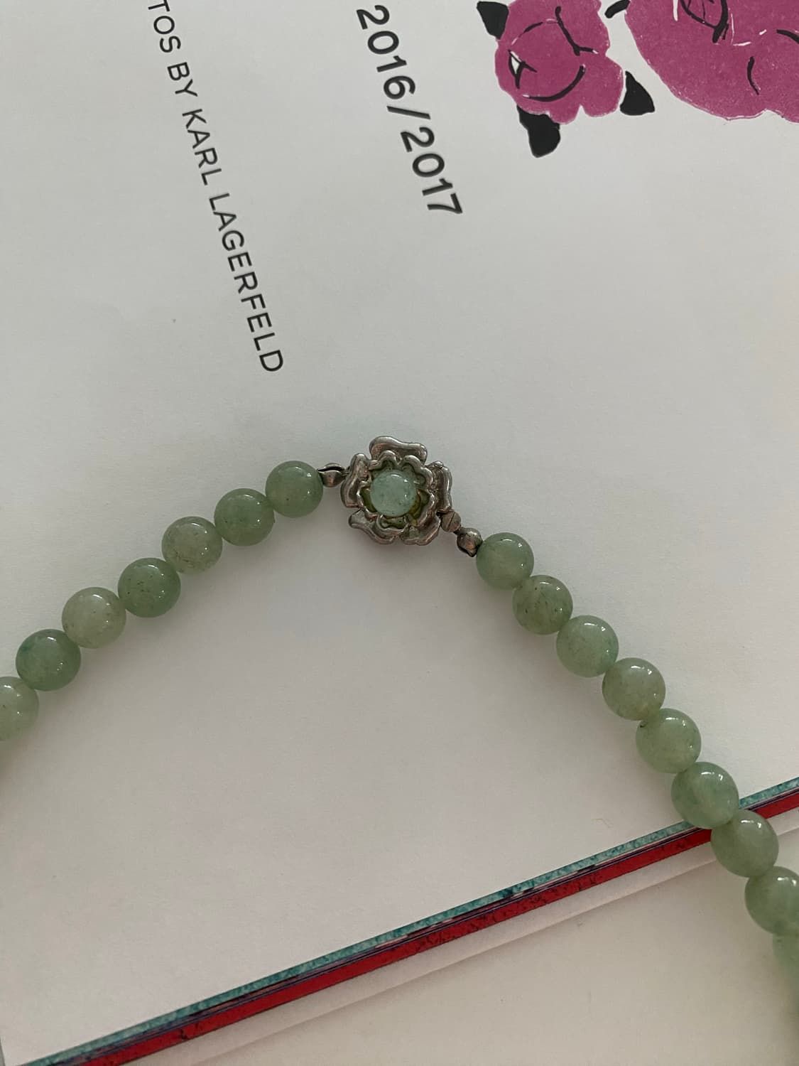 일본수입 연그린 스톤 비즈 목걸이 상품이미지2