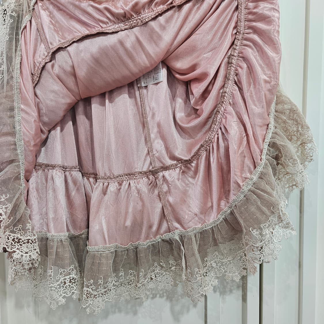 엑시즈팜(axes femme) 앤틱 로즈 플리츠 레이스 스커트 상품이미지8