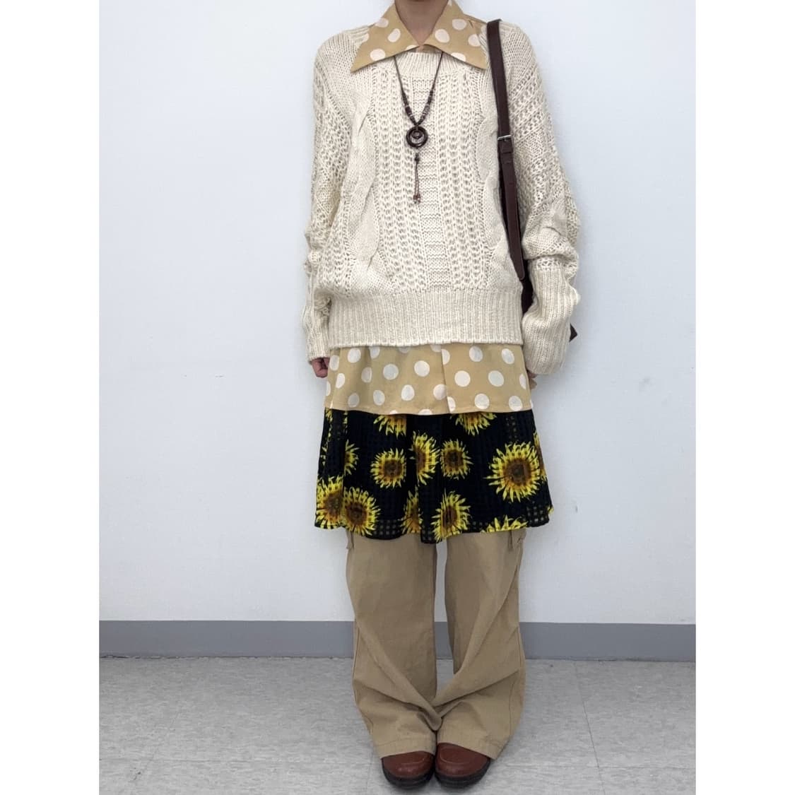 빈티지 아이보리 니트 스웨터 상품이미지2