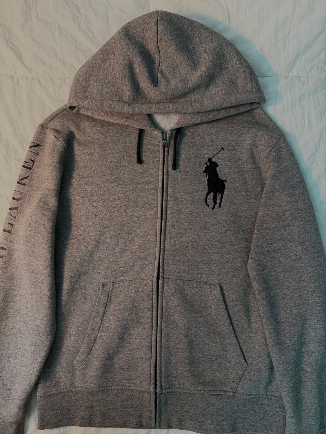[새상품급] 폴로 랄프로렌 빅포니 레터링 그레이 후드집업 상품이미지1