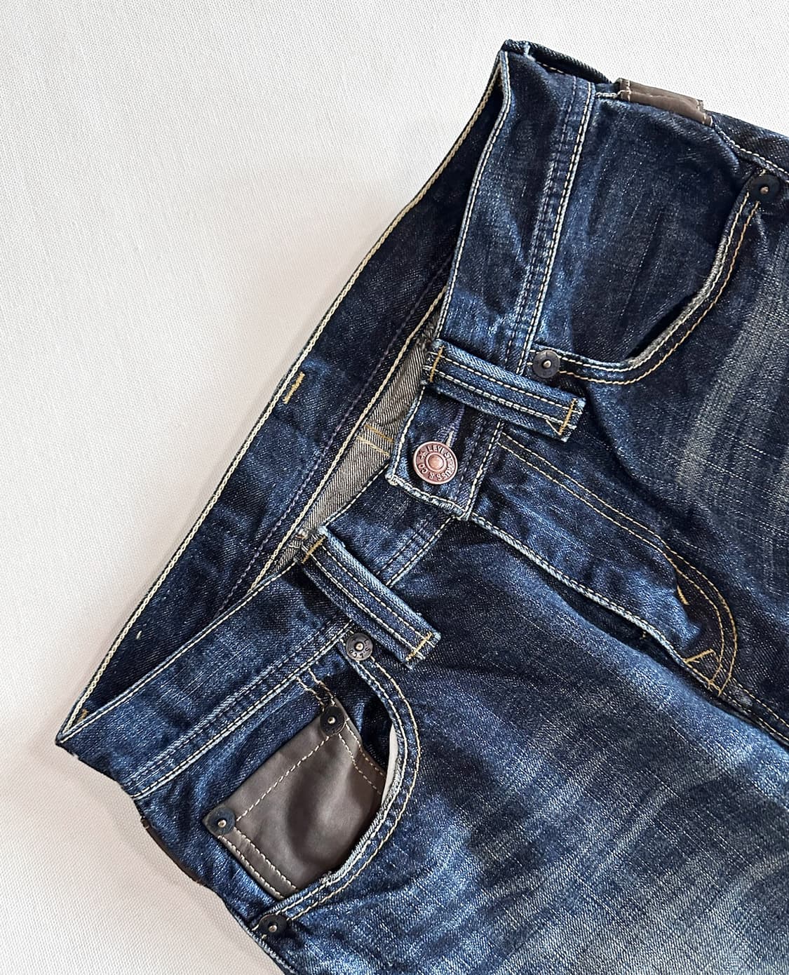 LEVI'S leather cinch back w28 상품이미지8