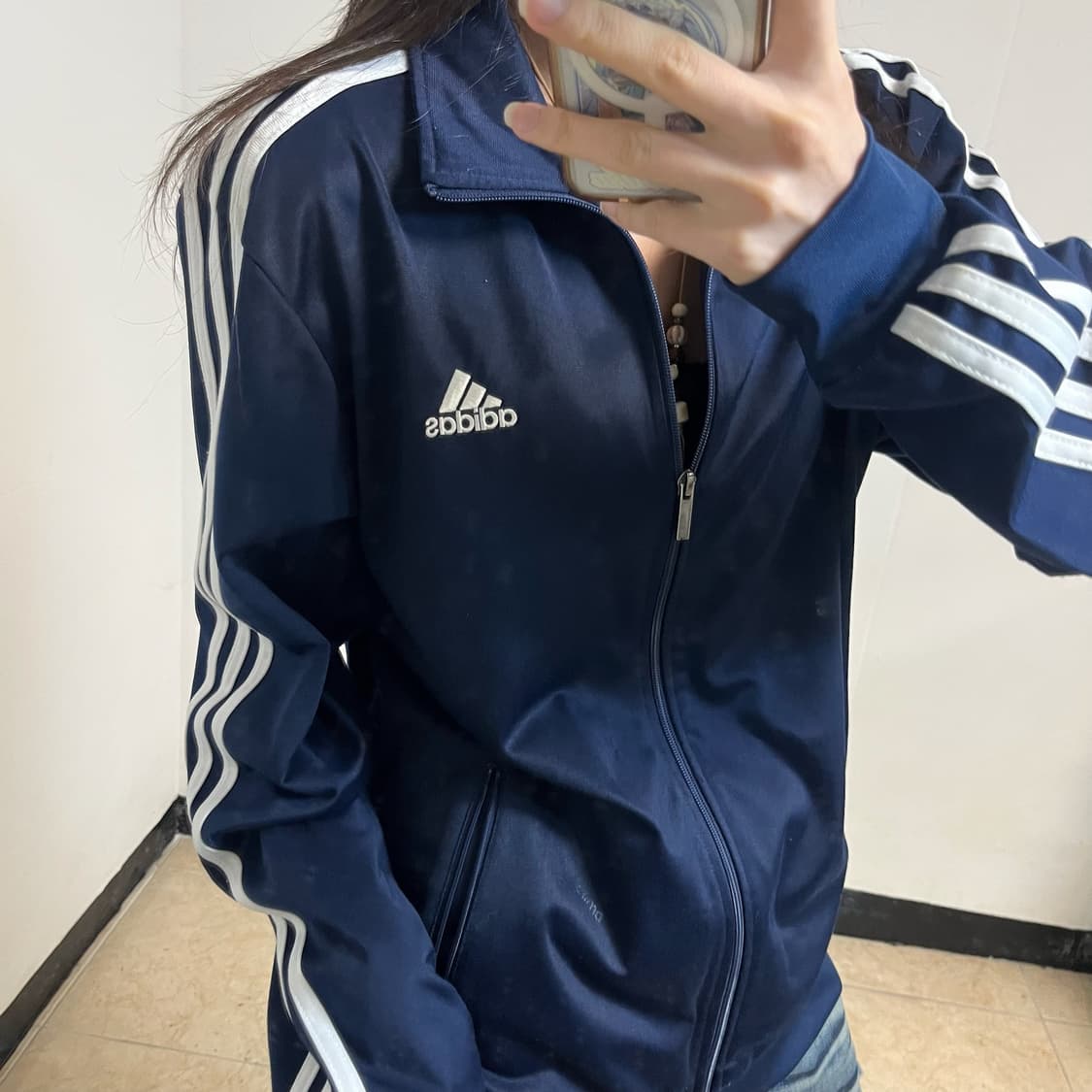 Adidas Navy Track Jacket 상품이미지3