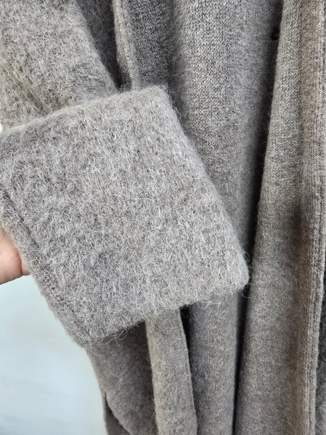 보브 루즈핏 울 롱 니트가디건 상품이미지5