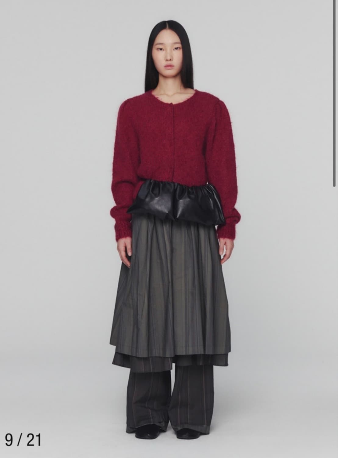 아모멘토 뉴그랜마가디건 NEW GRANDMA CARDIGAN 와인 상품이미지1