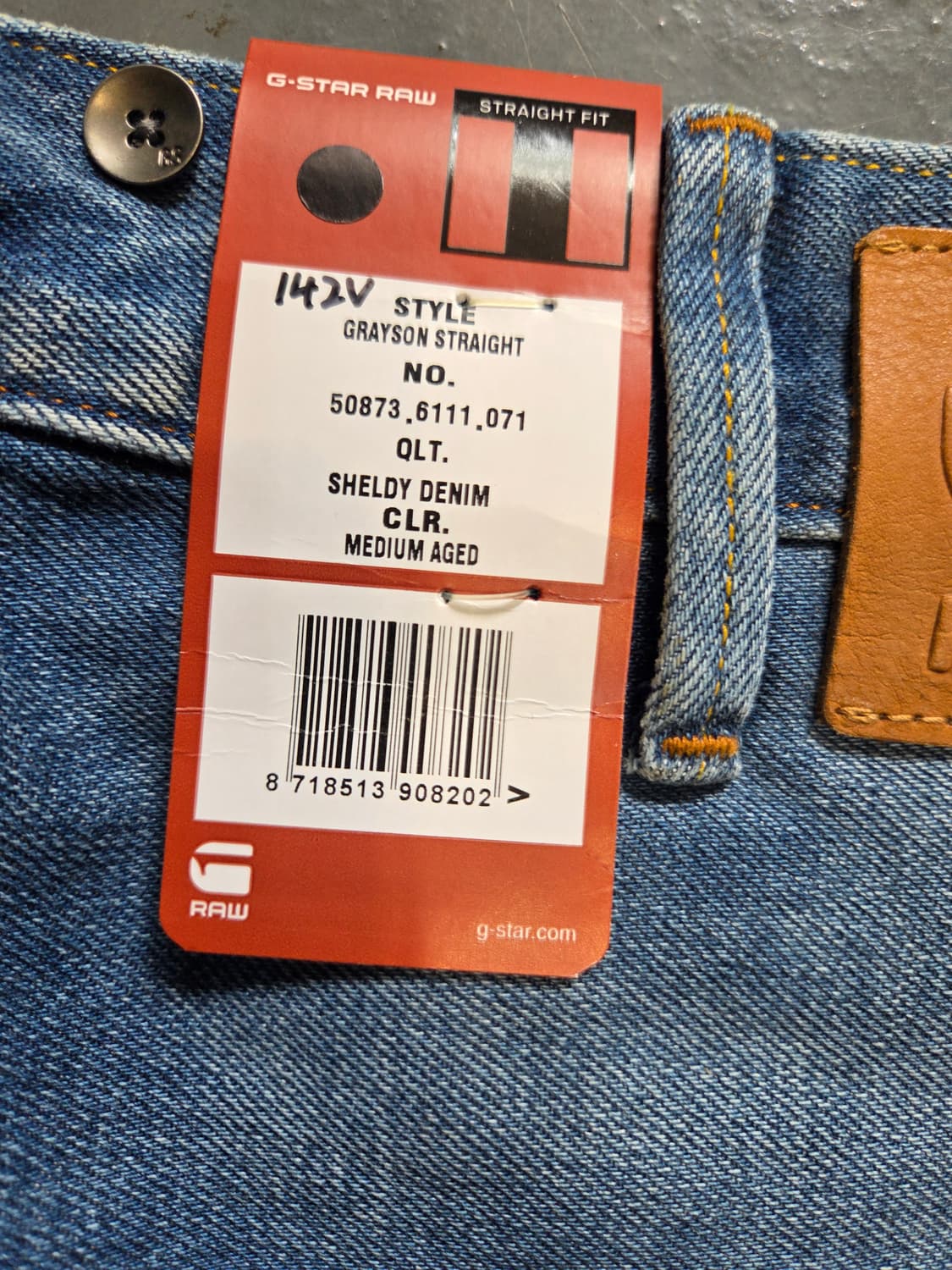 G-Star RAW 남성 데님 청바지 판매합니다. W33/L32 사이즈이 상품이미지6