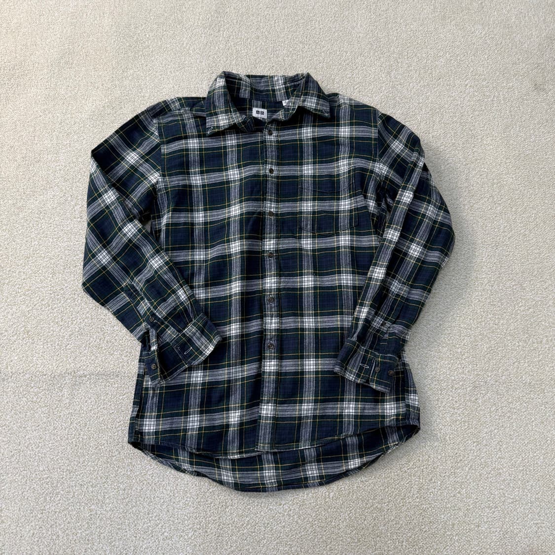 L 유니클로 체크 셔츠 0223T 상품이미지1