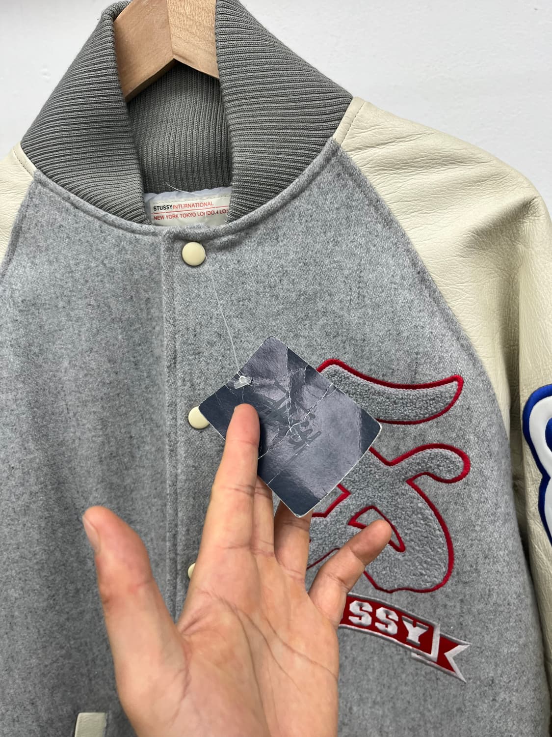 XL) DEAD STOCK 00's STUSSY VARSITY  상품이미지3