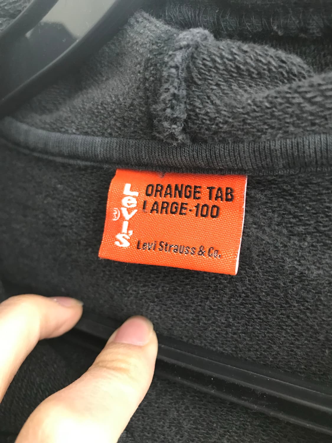 리바이스 스펠아웃 블랙 후드집업 상품이미지6