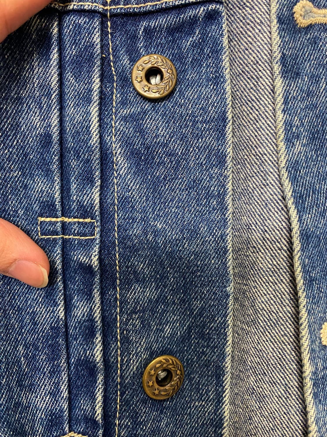 일본 빈티지 데님 자켓 (L) 상품이미지4