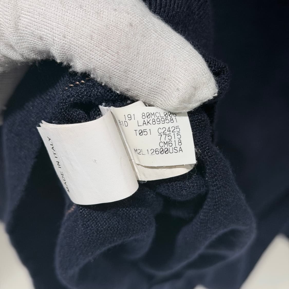 (A+/54) / 브루넬로 쿠치넬리 린넨 코튼 라글란 니트 네이비 상품이미지7