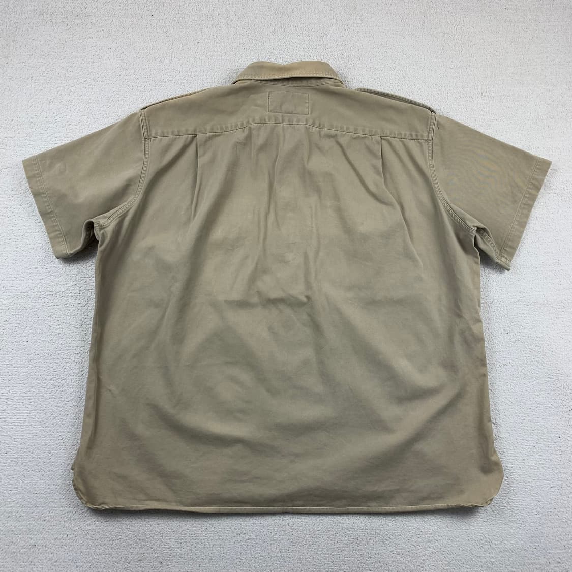 90‘s 폴로 스포츠 트윌 코튼하프 버튼 페이드 셔츠 베이지 상품이미지2