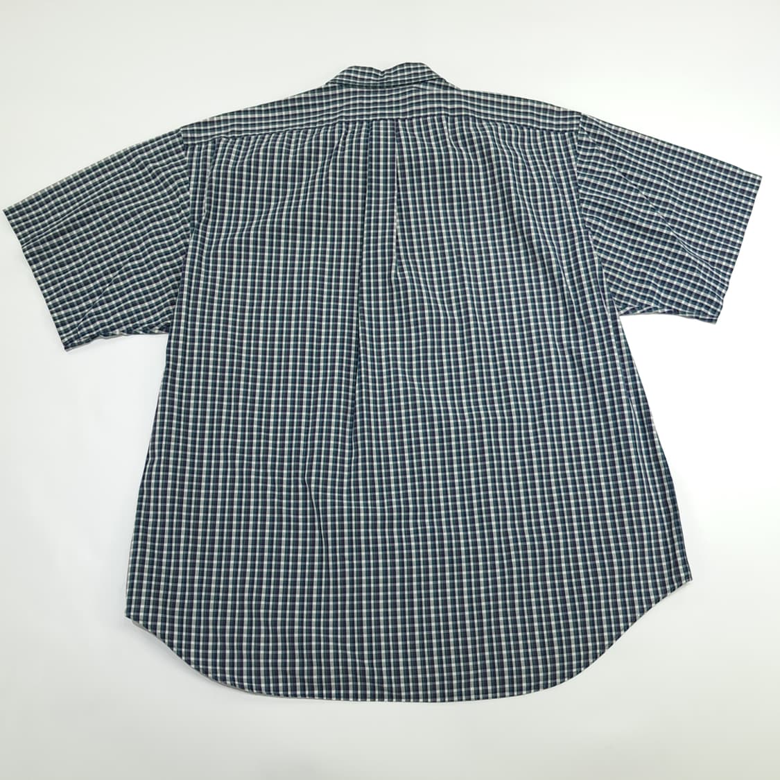 Co563 2XL 폴로 랄프로렌 그린블랙 마이크로체크 반팔 셔츠 남방 상품이미지6