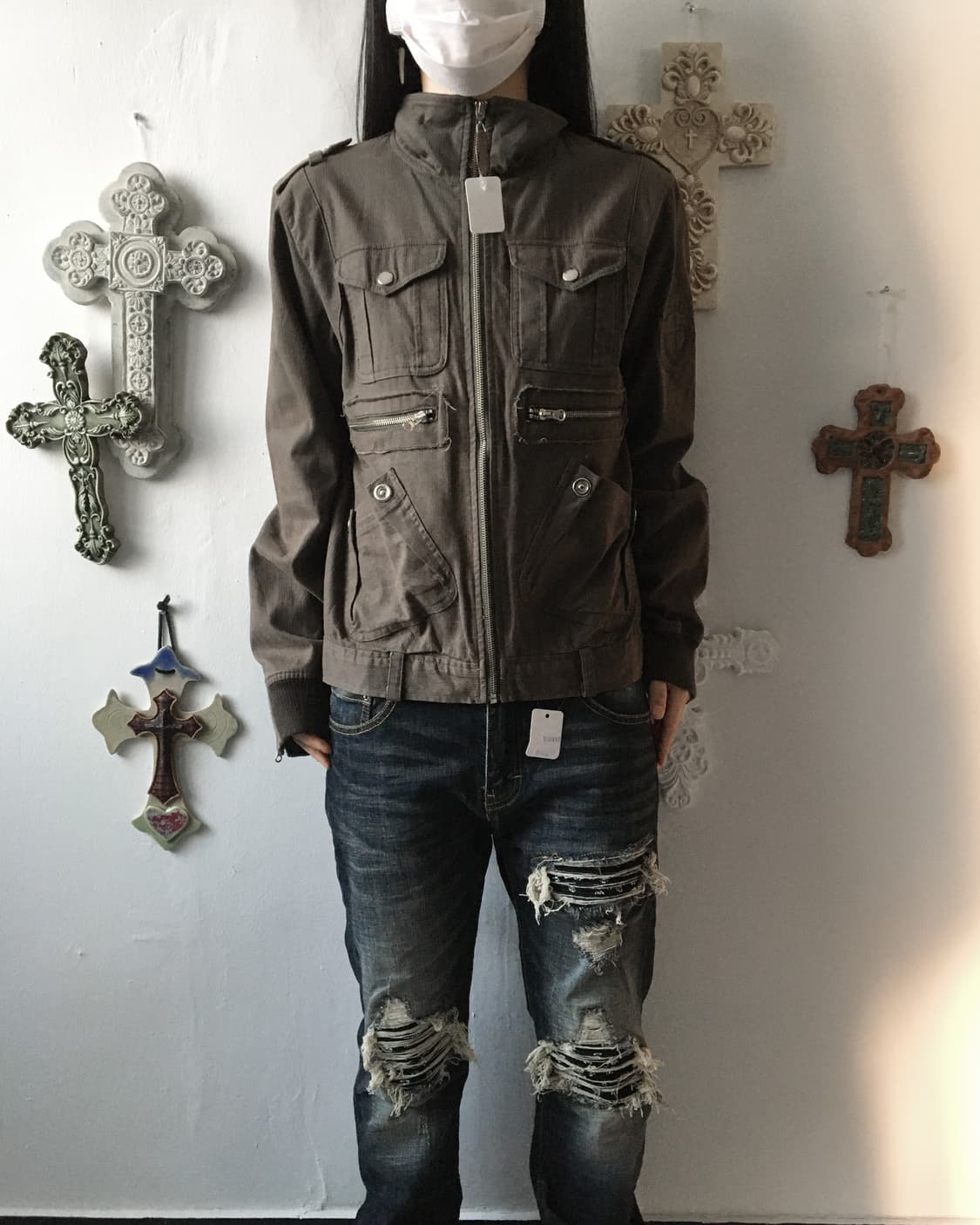 Multi pocket high neck zip up 상품이미지8