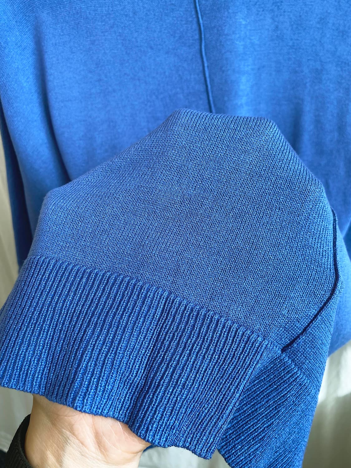 블루 반팔 니트(L) 상품이미지9