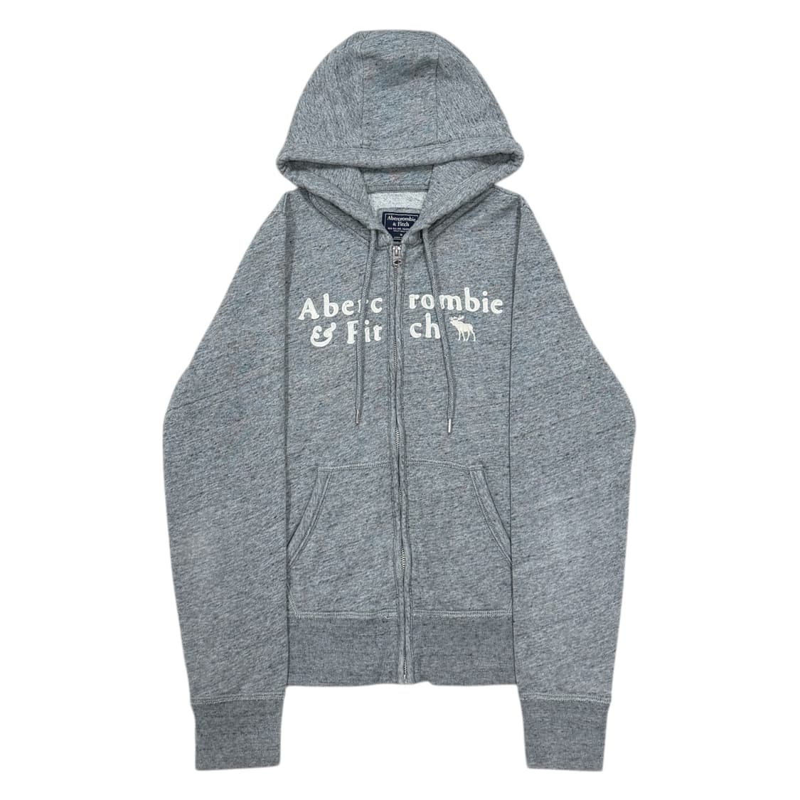 아베크롬비 빈티지 스펠로고 기모 후드집업 자켓 그레이 M 상품이미지1