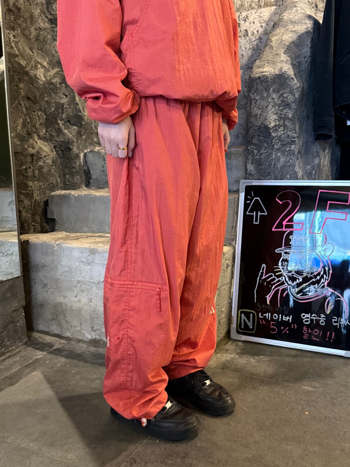 ✔️ fetch 페치 Anorak Jacket orange 셋업 상품이미지6