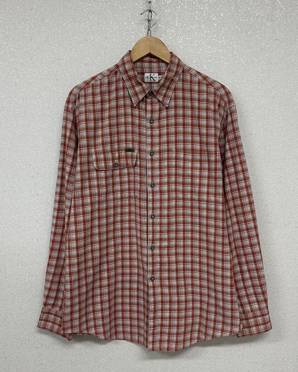 (100오버핏)90'S CK 체크 남방-M2309 상품이미지1