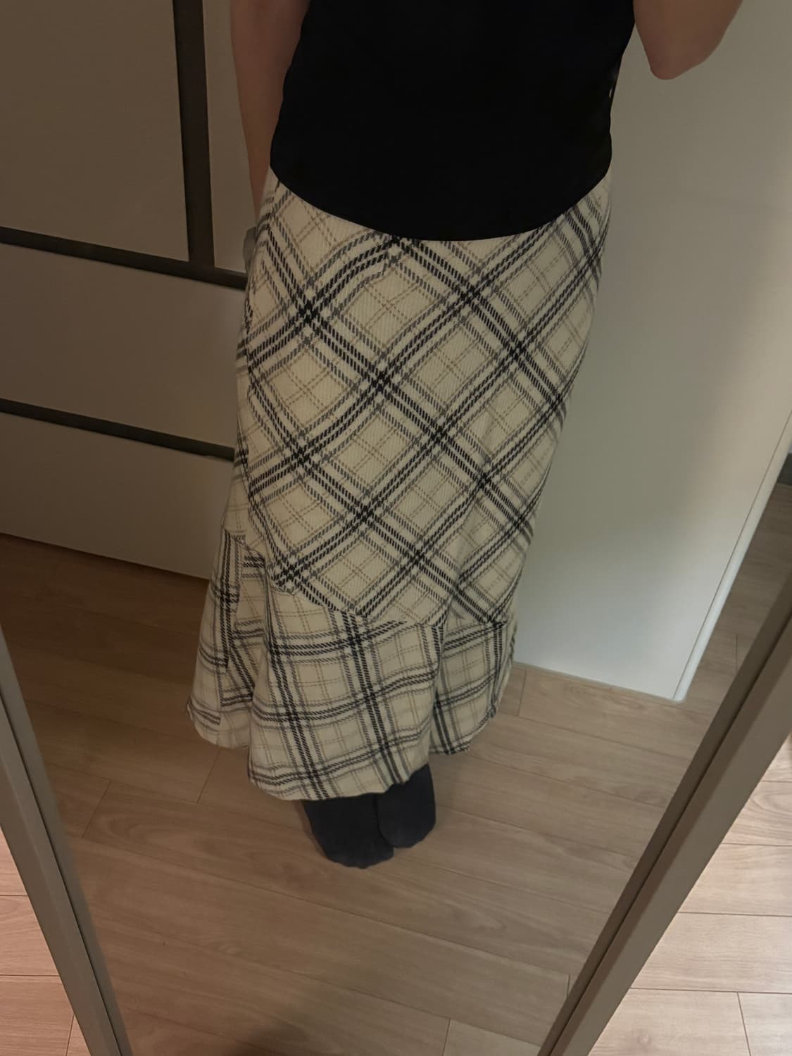 vintage checkered skirt 상품이미지1