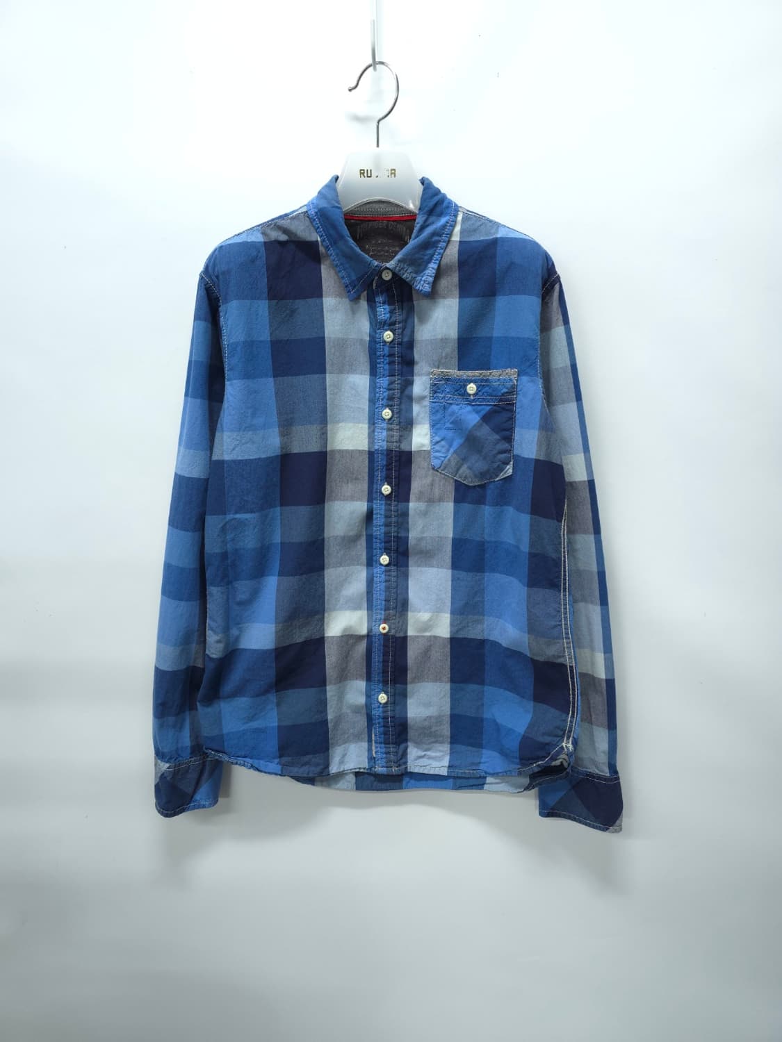 힐피거데님 면100 블루 체크셔츠 ( 남성 95 ) 상품이미지1