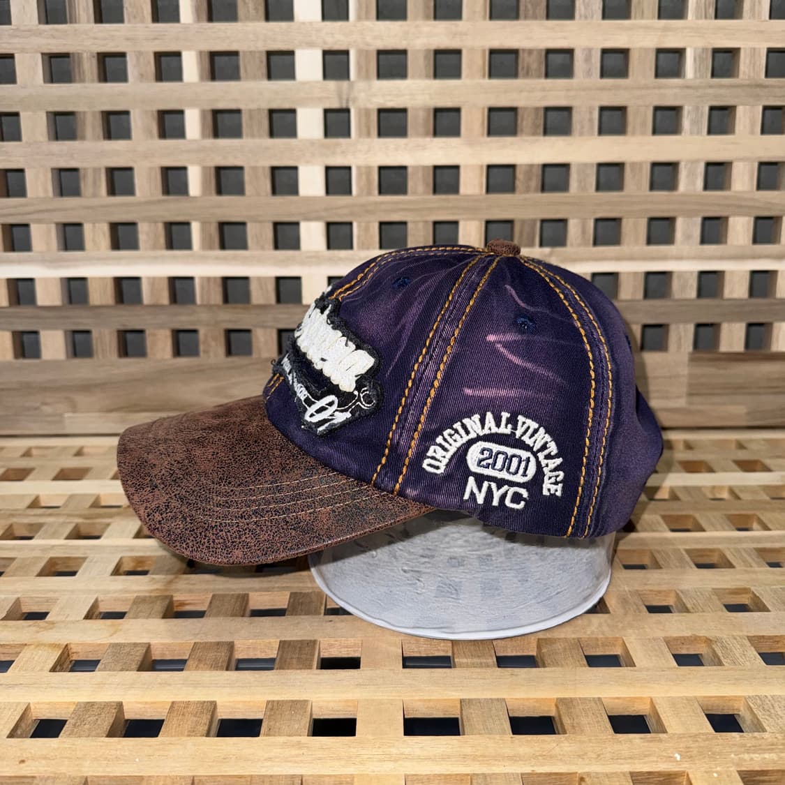 빈티지 페이딩 빅스티치 캡 상품이미지2