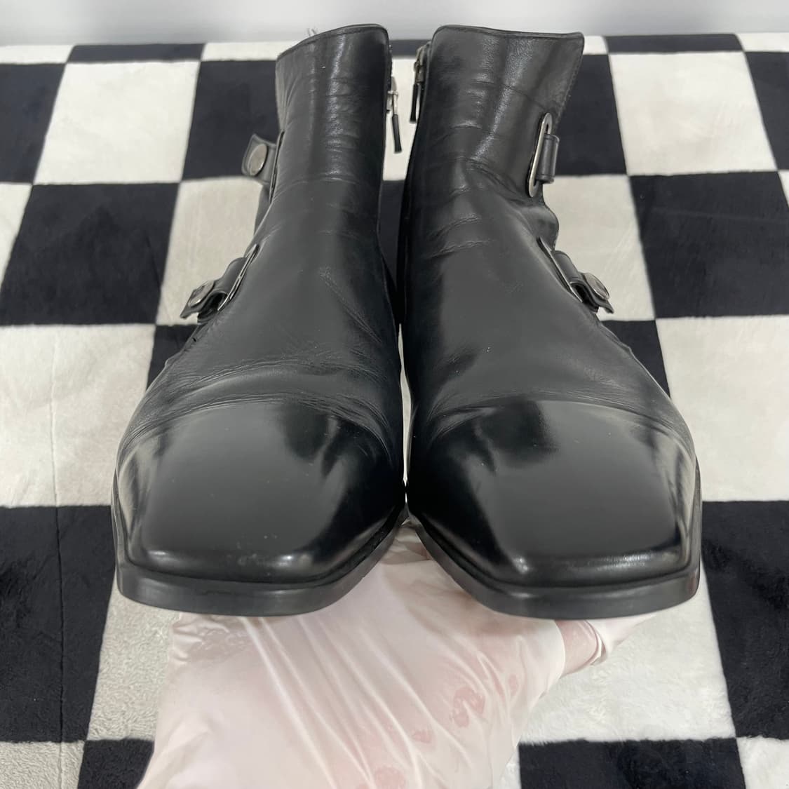 발렌시아가 레더 앵클 부츠 260mm 상품이미지7