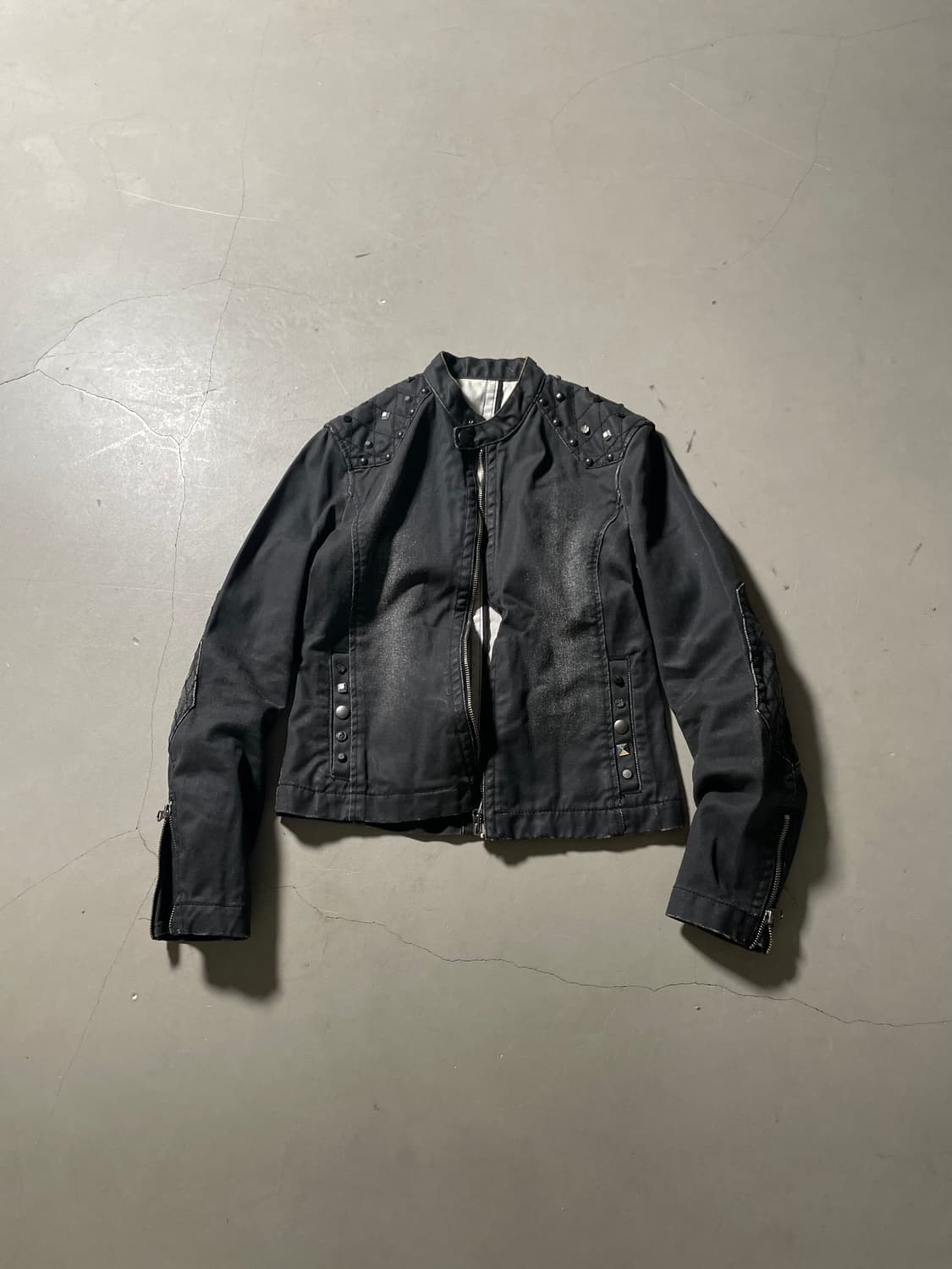 BUONA GIORNATA Studded Black Denim Jacke 상품이미지1