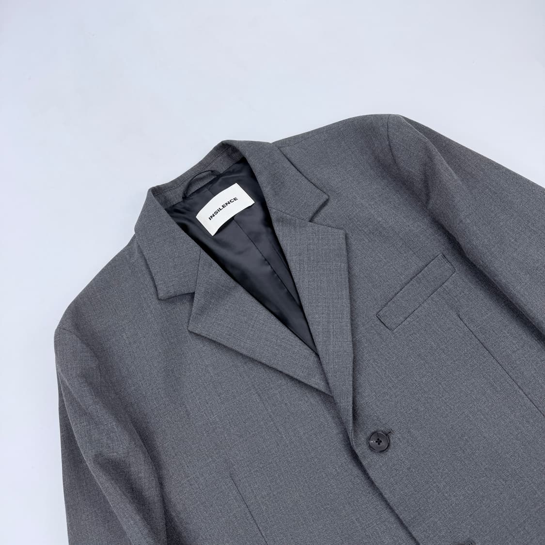 인사일런스 오버사이즈 울 블레이저 다크그레이 L 상품이미지3