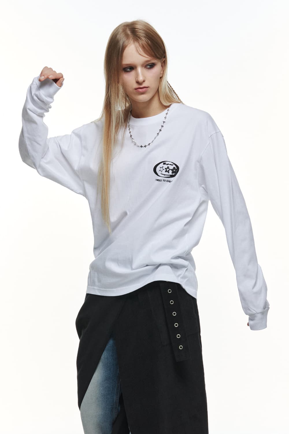 쓰리투에이티 오버핏롱슬리브 (화이트) 20000 상품이미지3