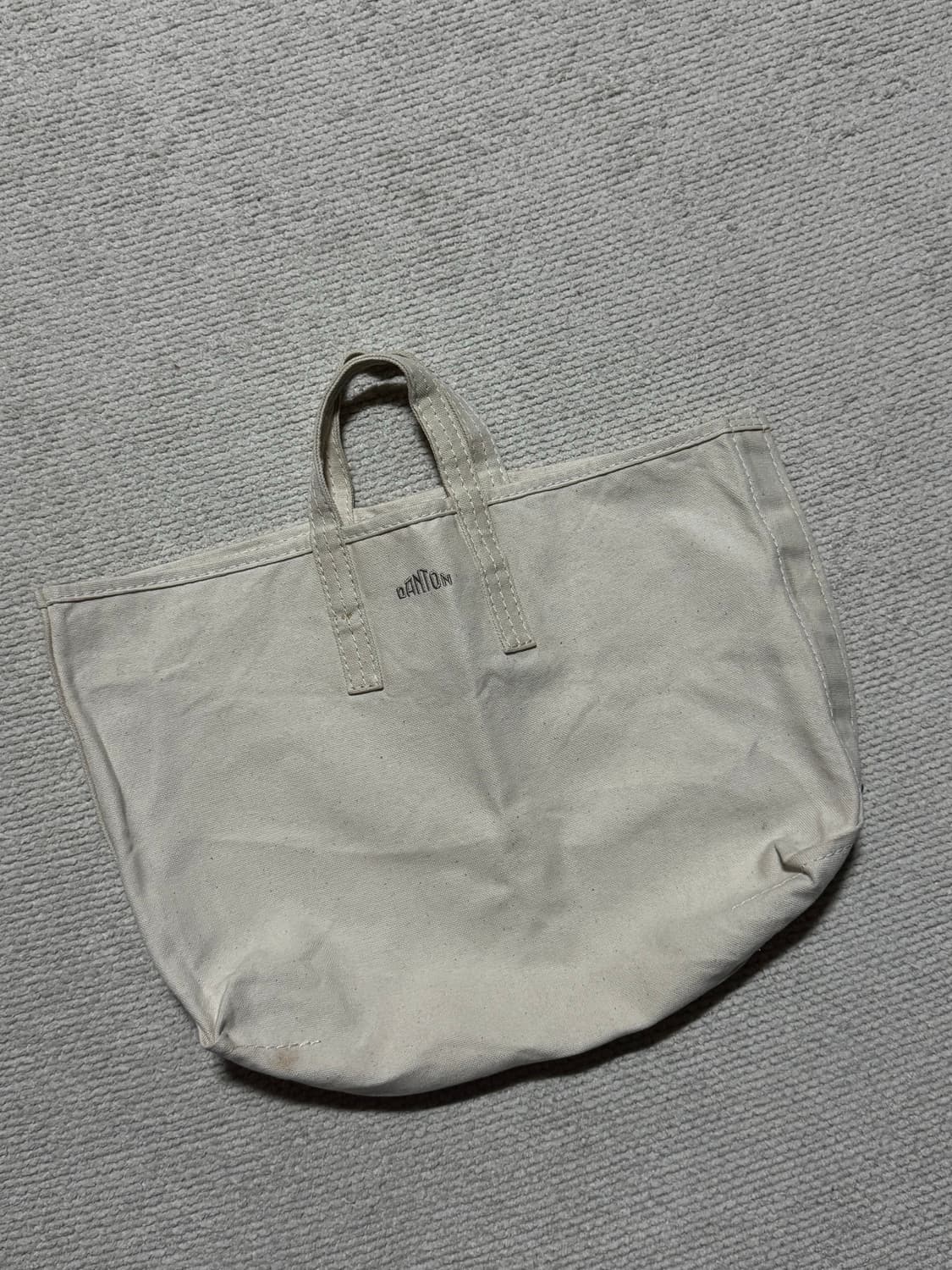 단톤 아이보리 캔버스 토트백 상품이미지2