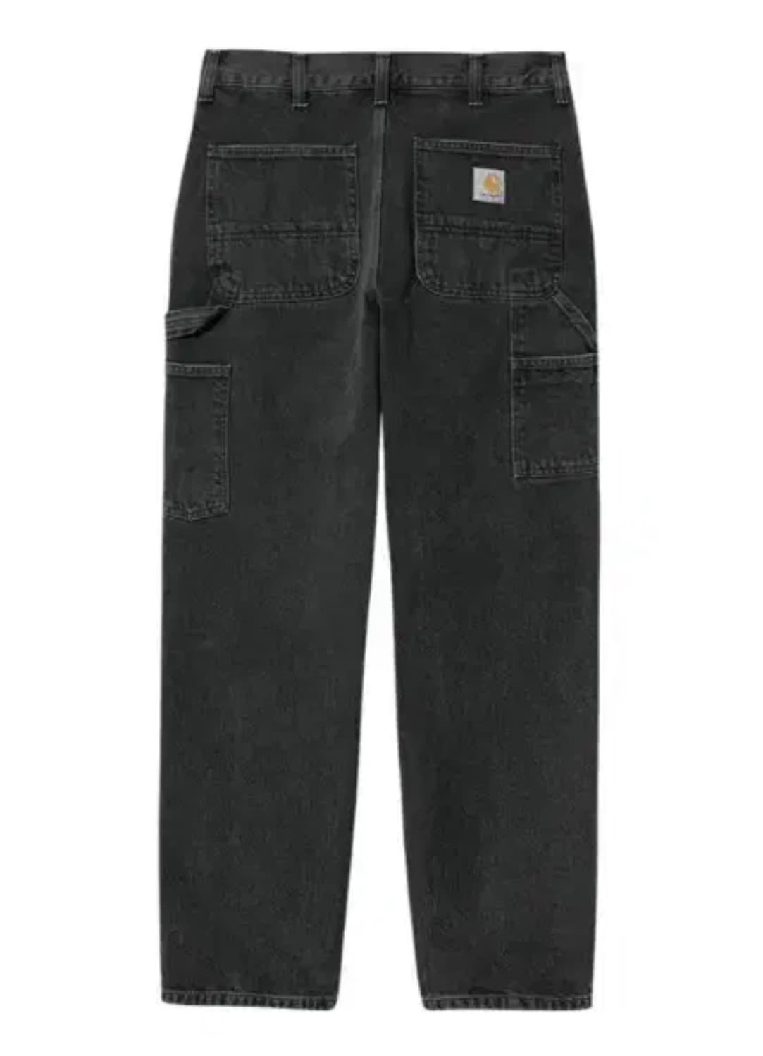 칼하트 WIP 스미스 데님 싱글 니 팬츠 블랙 스톤 워시드 바지 상품이미지1