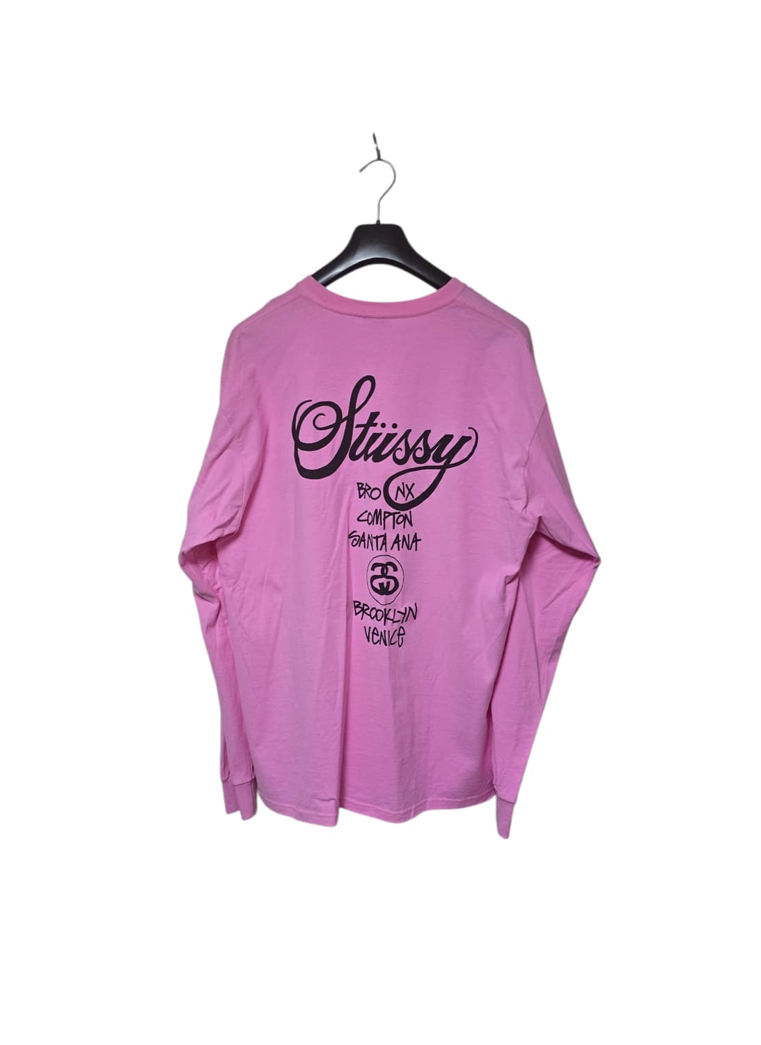 스투시 x 도버스트릿 월드 투어 롱슬리브 핑크 상품이미지2