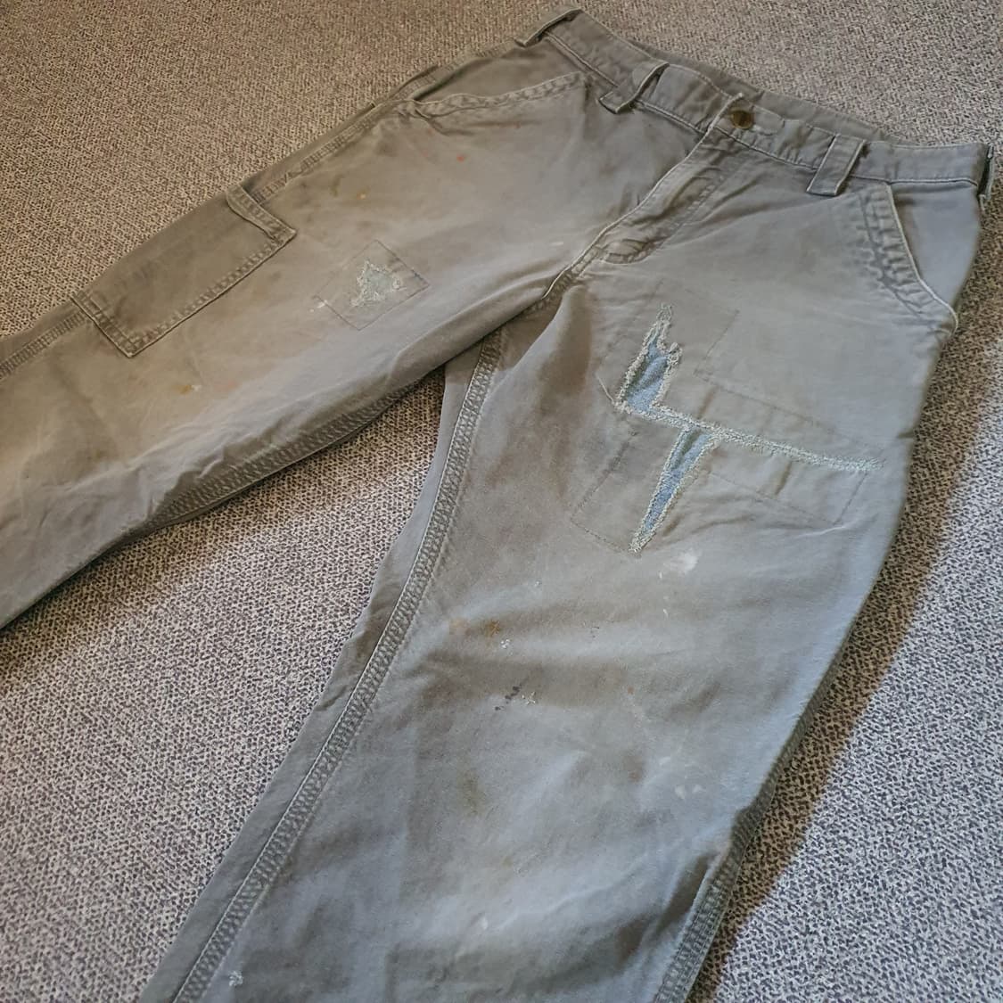 칼하트 B151 FAT 캔버스 워크 던가리 팬츠 no.94 상품이미지2