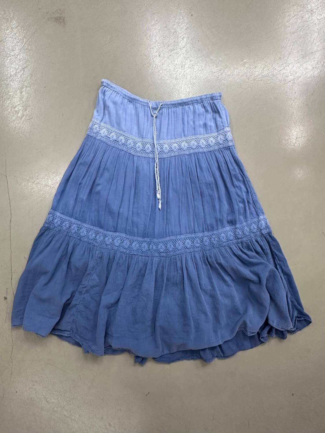 인사일런스 반팔//크로셰 캉캉 롱스커트 상품이미지3