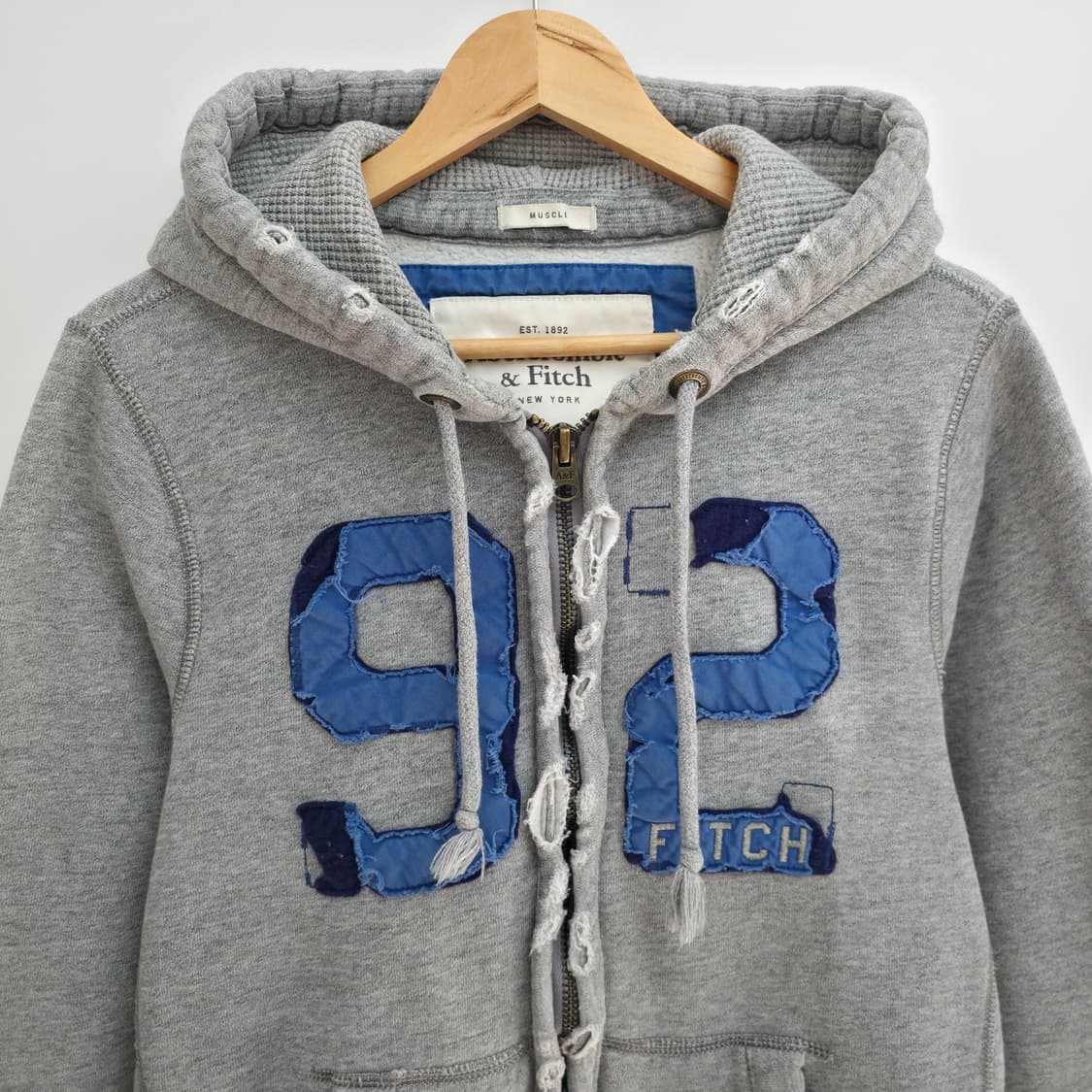 [L] 아베크롬비 빈티지 그레이 후드집업 상품이미지2
