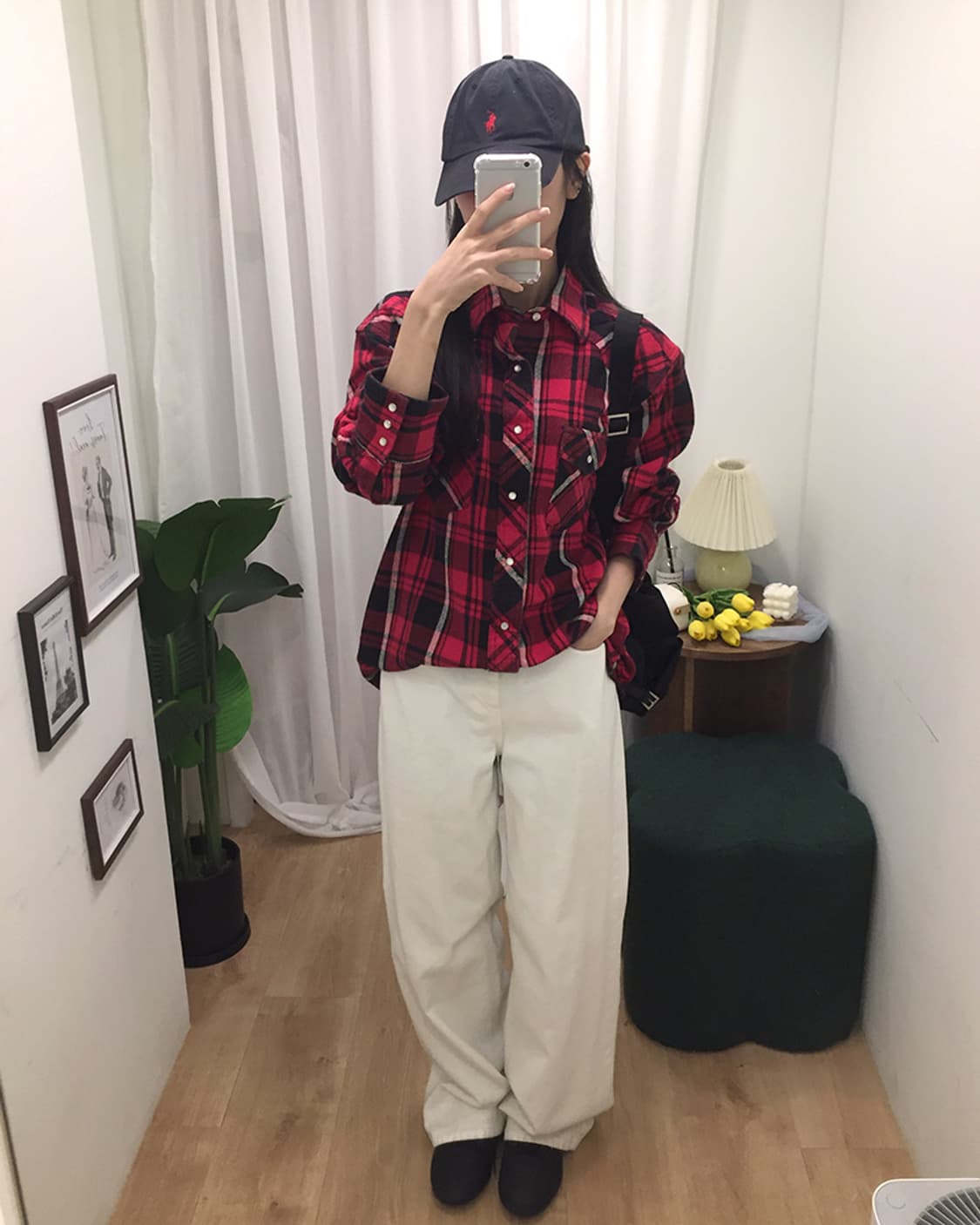 공용 랭글러 투포켓 체크셔츠 100 상품이미지2