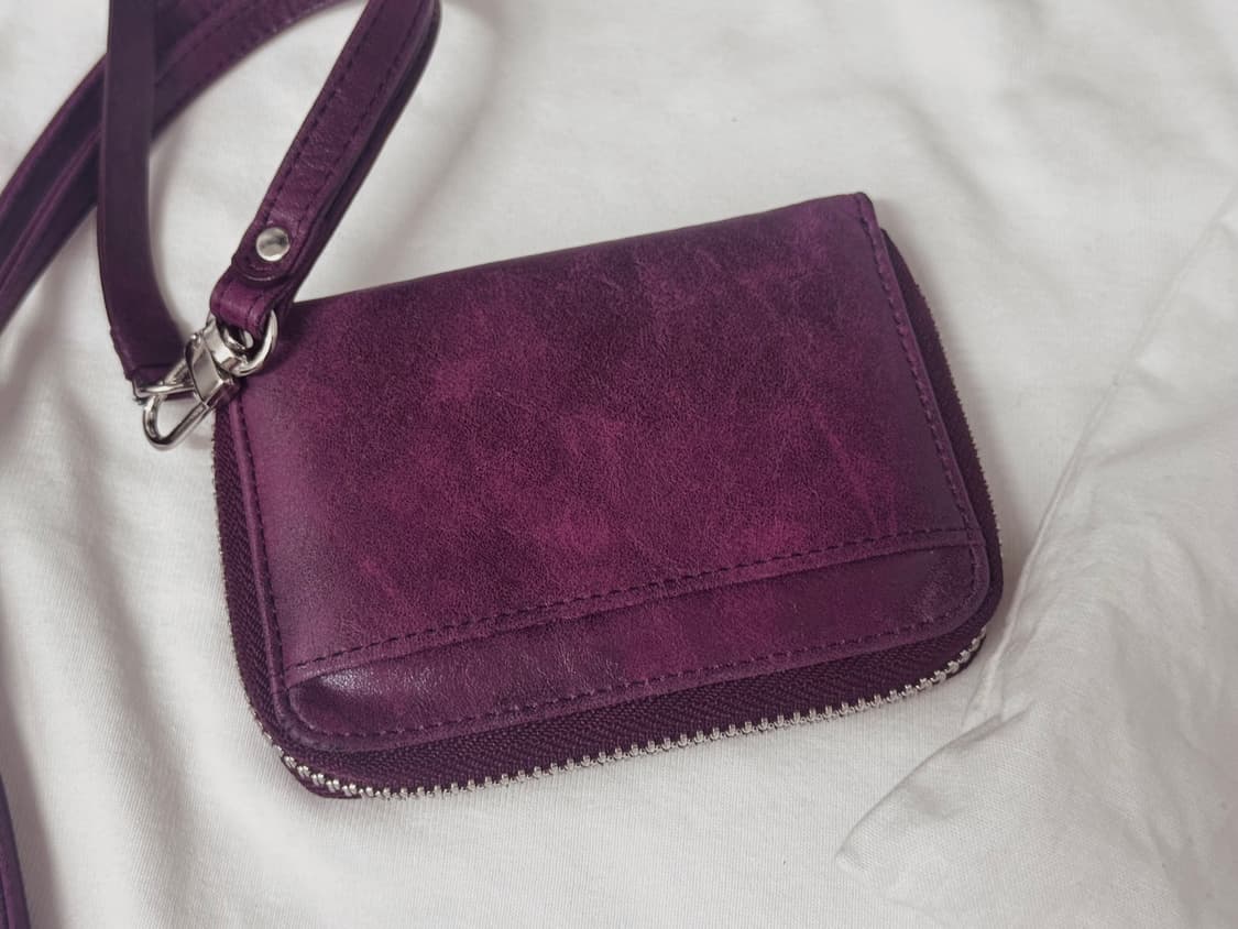 인앤양하모니 반지갑 재미니 월렛 다크 레드 상품이미지2