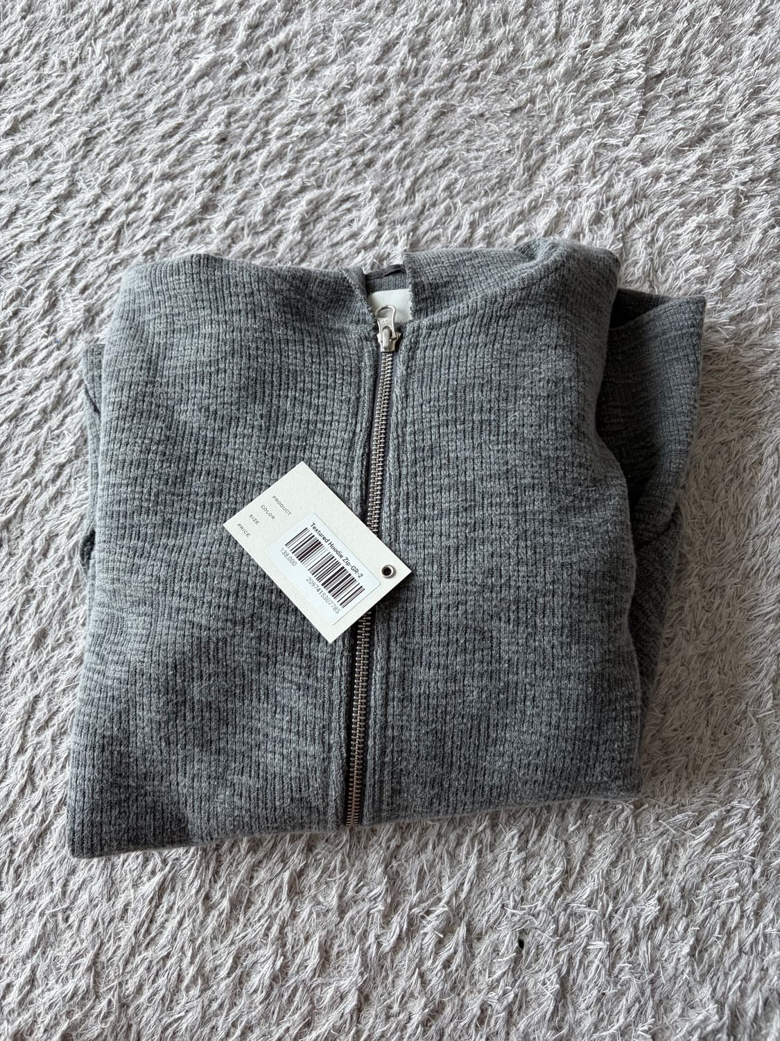 모노프리베 텍스쳐 집업 후드 Grey 2 상품이미지1