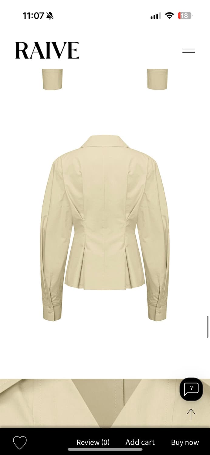 RAIVE 레이브 트윈 버튼 리본 셔츠 블라우스 상품이미지3