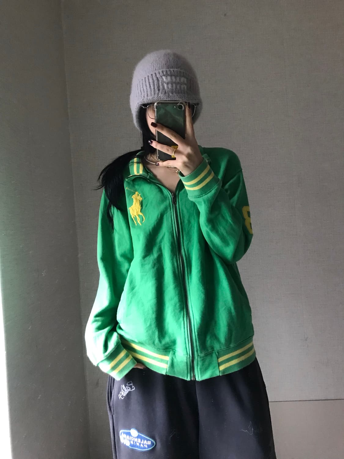 폴로 라이트그린 빅포니 면집업 상품이미지3