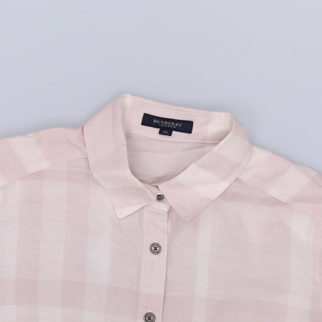 38 버버리 여성 반팔 린넨 셔츠 0323H1 상품이미지3