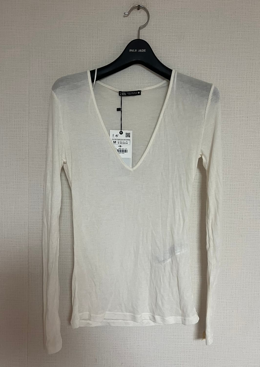 ZARA 브이넥 티셔츠, 시스루 티셔츠, 자라 레이어드 티셔츠 상품이미지9