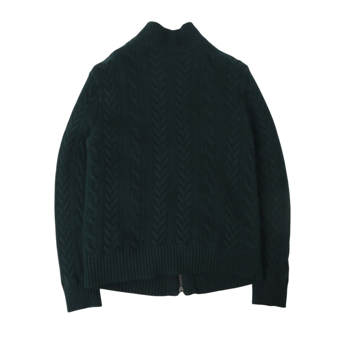 브룩스브라더스 다크그린 울 케이블 니트 집업 상품이미지5