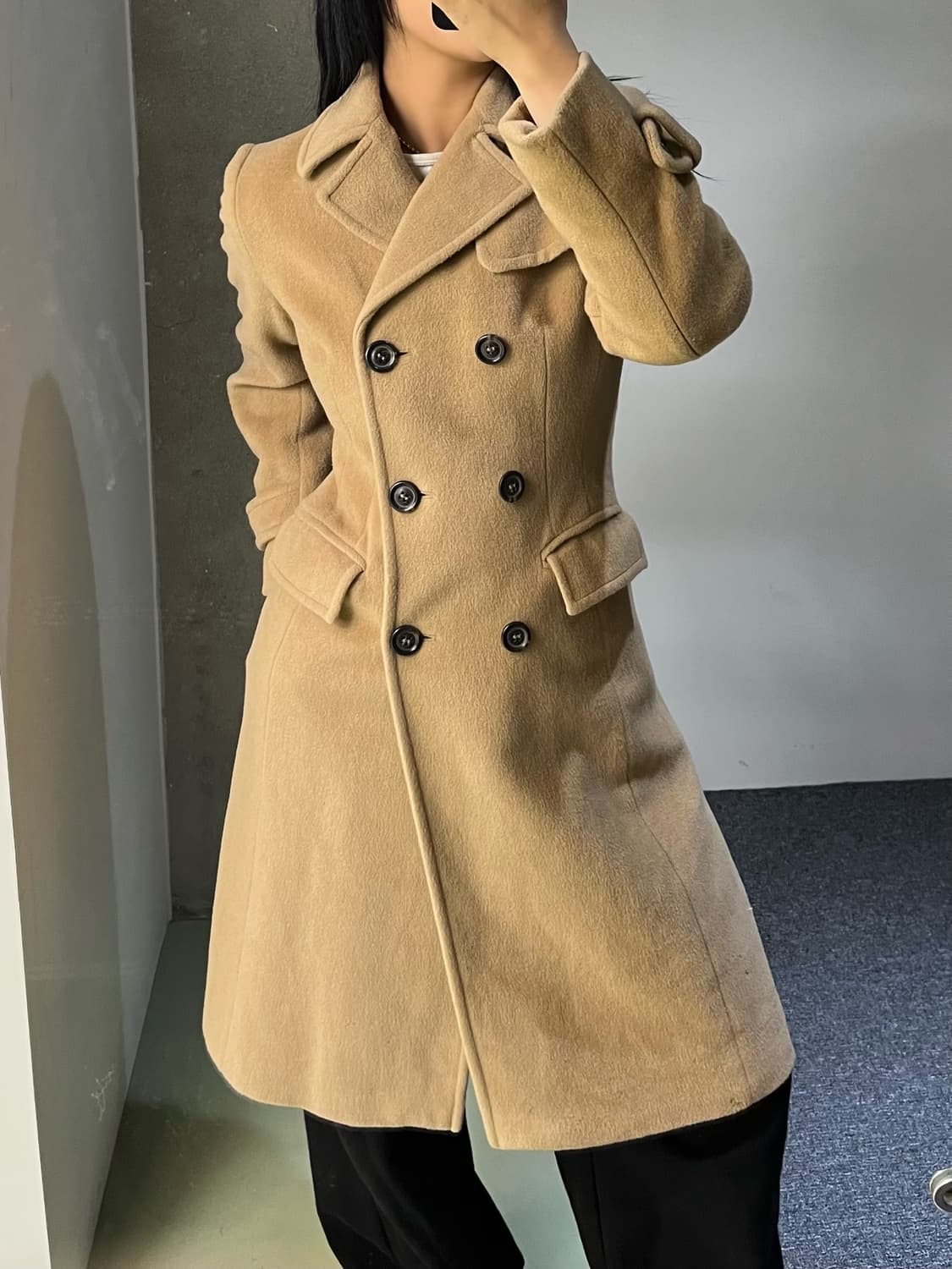 막스앤코 더블 브레스티드 울 코트 상품이미지1