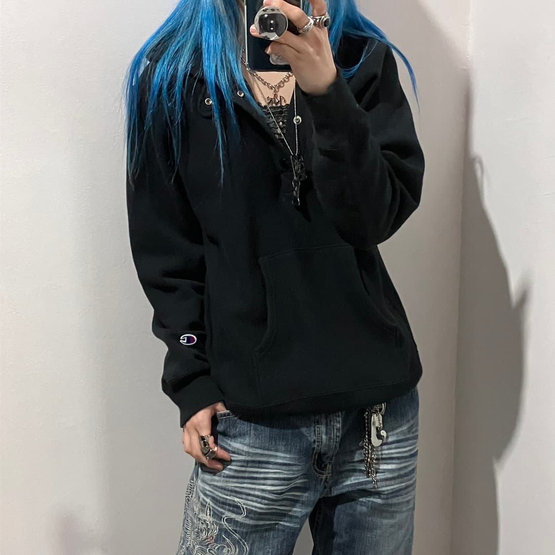 챔피온 리버스위브 워크 후드티 상품이미지1