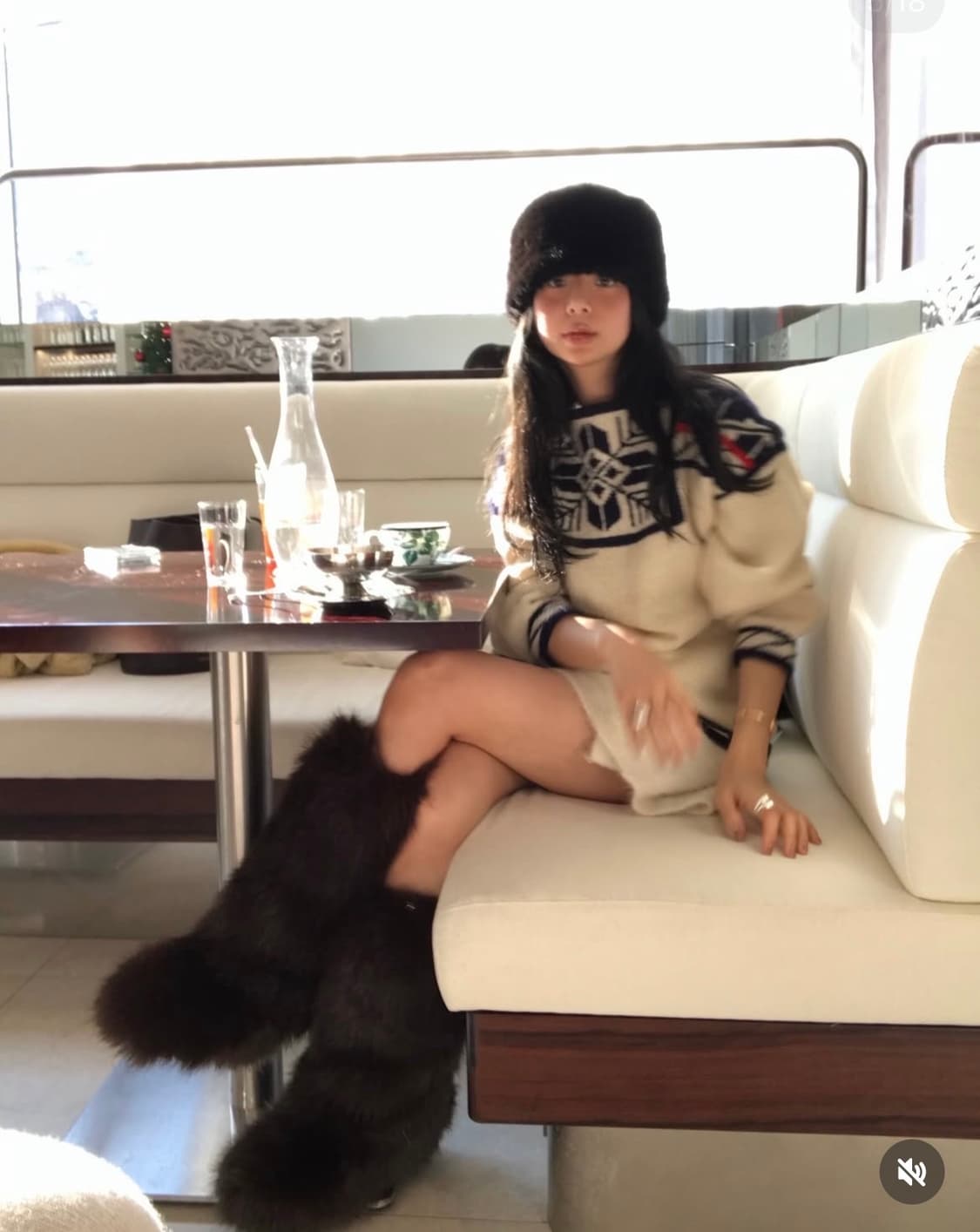 새상품) 파르벵 farven 스노우 니트 아이보리 상품이미지7