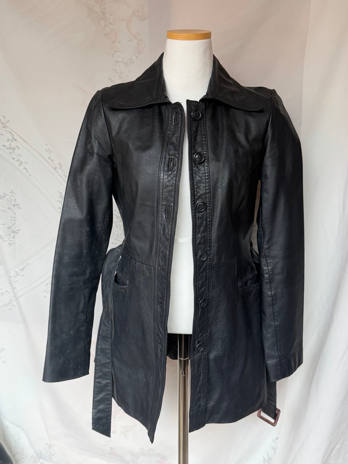 가죽자켓 블랙/네이비 상품이미지1