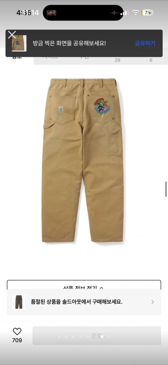 XL) 디스이즈네버댓 GD Lightning Carpenter Pant 상품이미지2