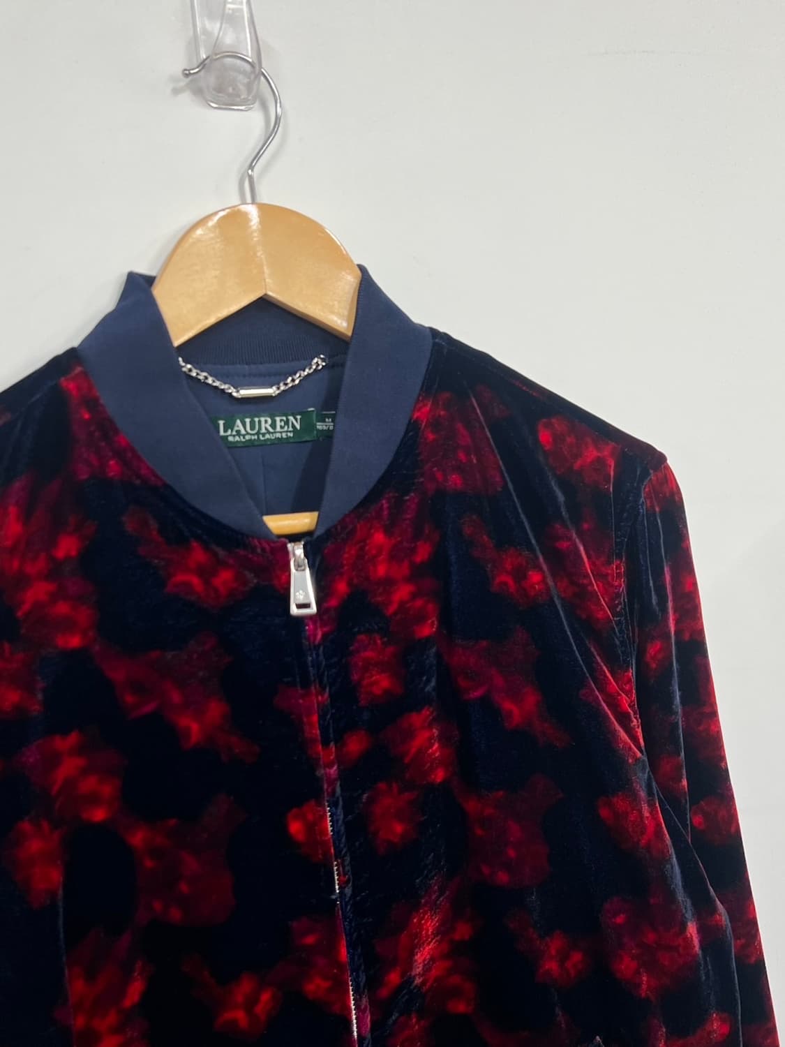 로렌 랄프로렌 플라워 패턴 벨벳 집업 자켓 상품이미지2