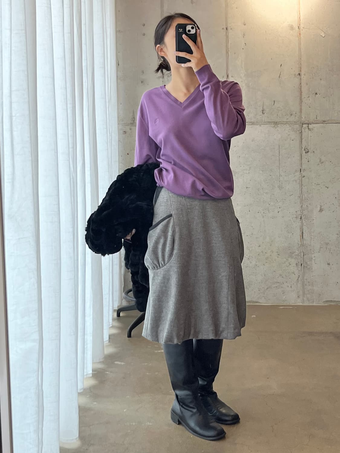 BURBERRY 로고 롱슬리브 니트 퍼플 상품이미지6