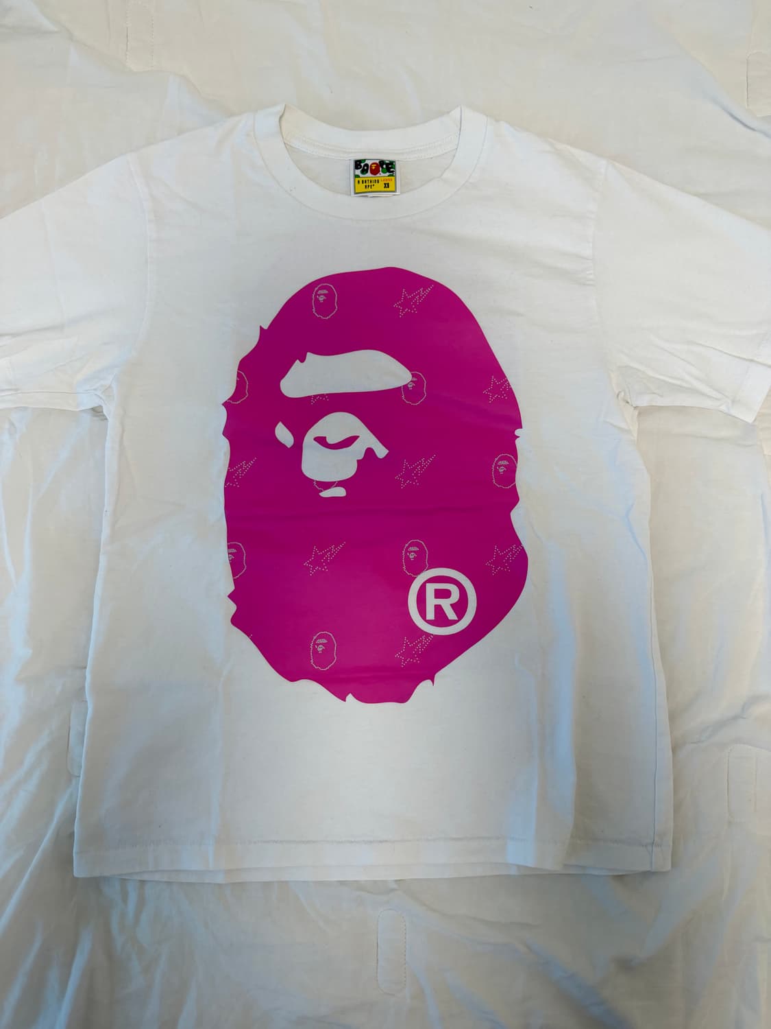 베이프 빅헤드 크리스탈 핑크 반팔 상품이미지1